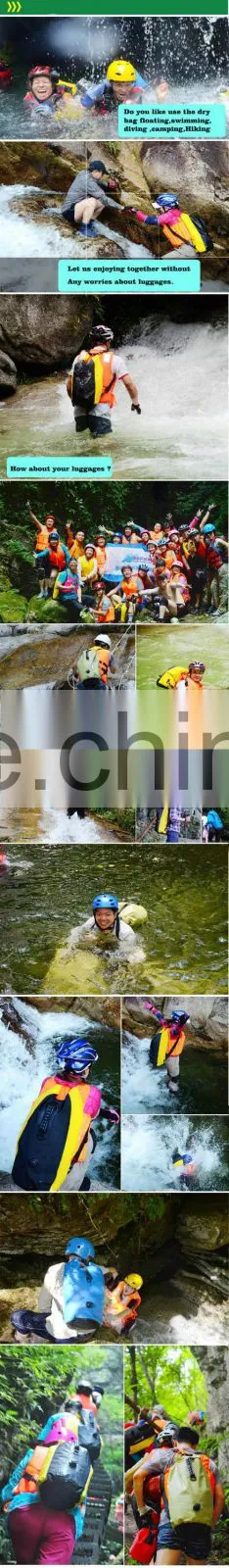 Chinese factory customize tarpaulin bag pack with shoulder straps for outdoor hiking