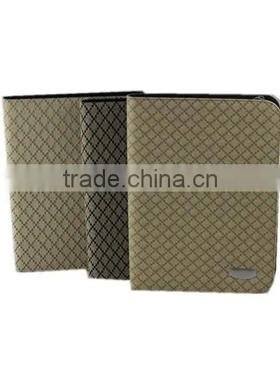 wholesale personal leather portfolio with zipper/calculator /notepad