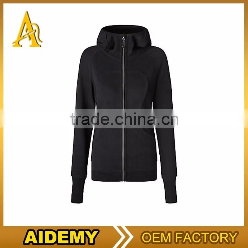 custom black zipper up sports wear manufacturer plain slim fit hoodies