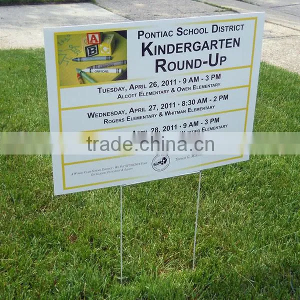 UV resistant corflute printed signs
