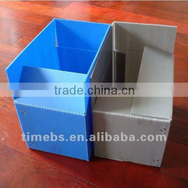 Foldable coroplast plastic box