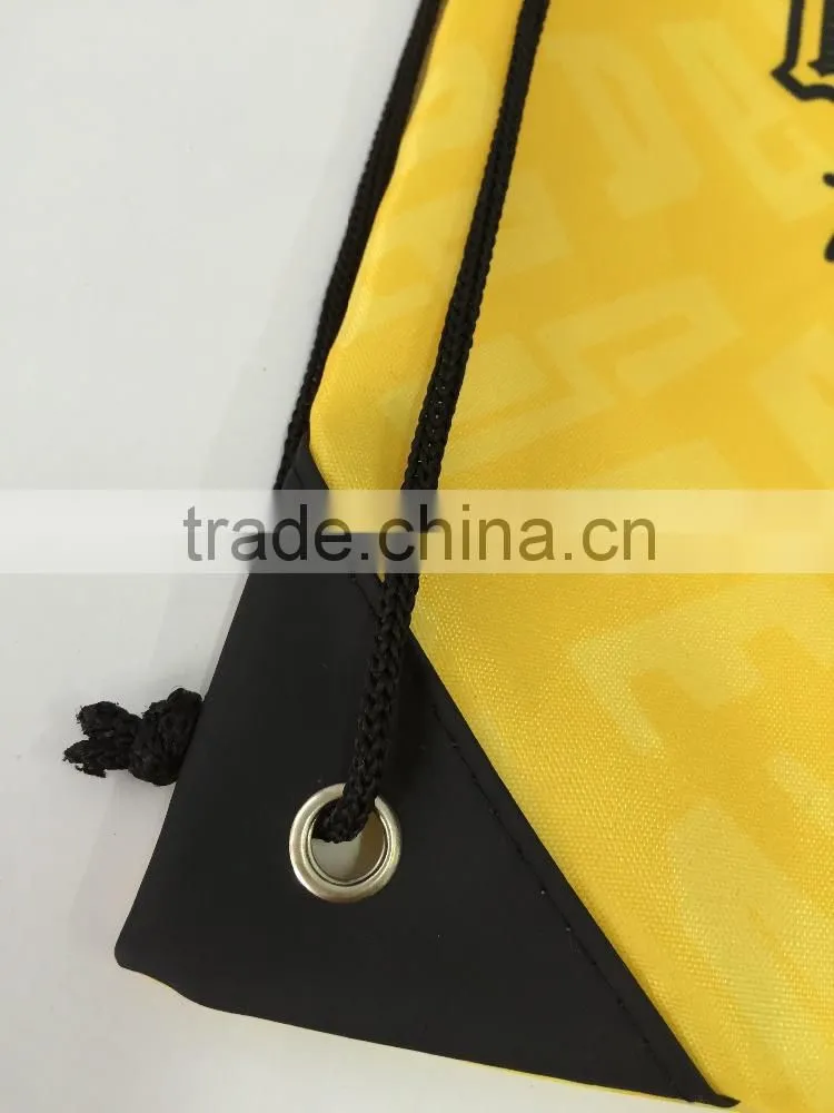 Fashion wholesale custom natural printed promotion gift backpack drawstring bag