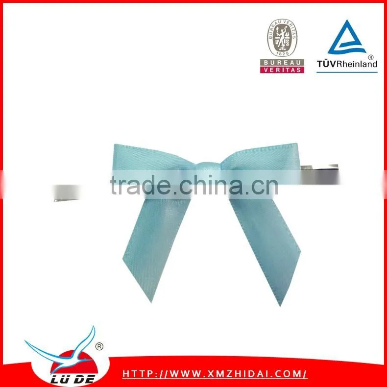 High-end Flat Satin Ribbon Bow With Wire Twist Tie For Decoration