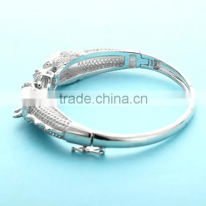 Sterling Silver Dragon Bangle Bracelets Wholesale SBG395W