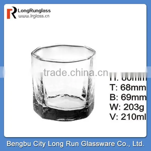 LongRun 210ml different shape handmade drinking glass cup homeuse glassware whoesale