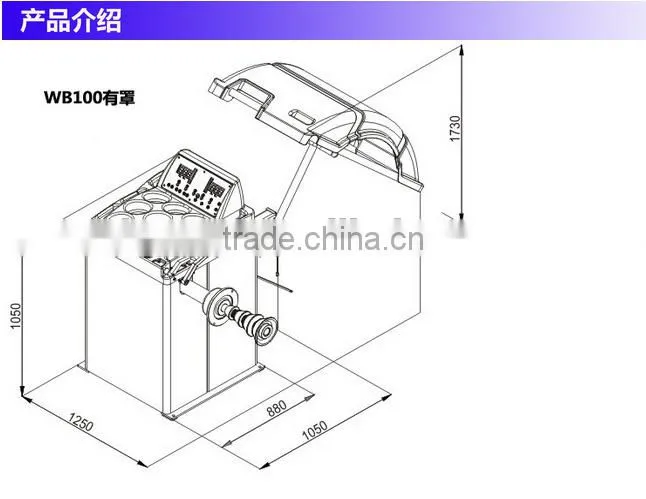 Tyre Balancer China Truck Wheel Balancer WB100