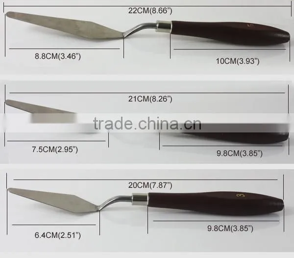 wood handle metal palette knife