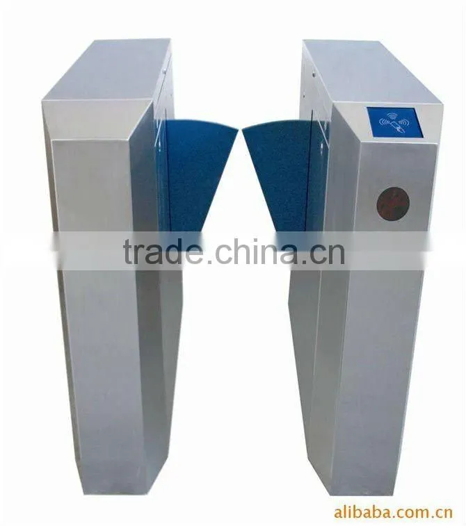 RFID interface CE certificate waist high bidirectional full automatic fast speed stainless steel access control flap turnstile