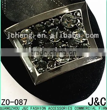 rectangle shaped alloy rhinestone lady shoes accessory
