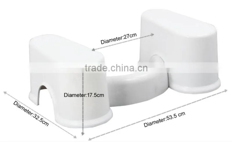 The ergonomic detachable small 7 inch plastic toilet stool