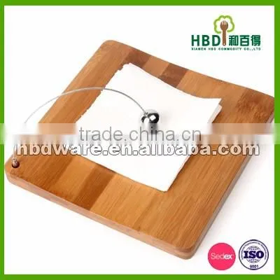 2016 amazon best selling premium high quality wood bamboo napkin holder