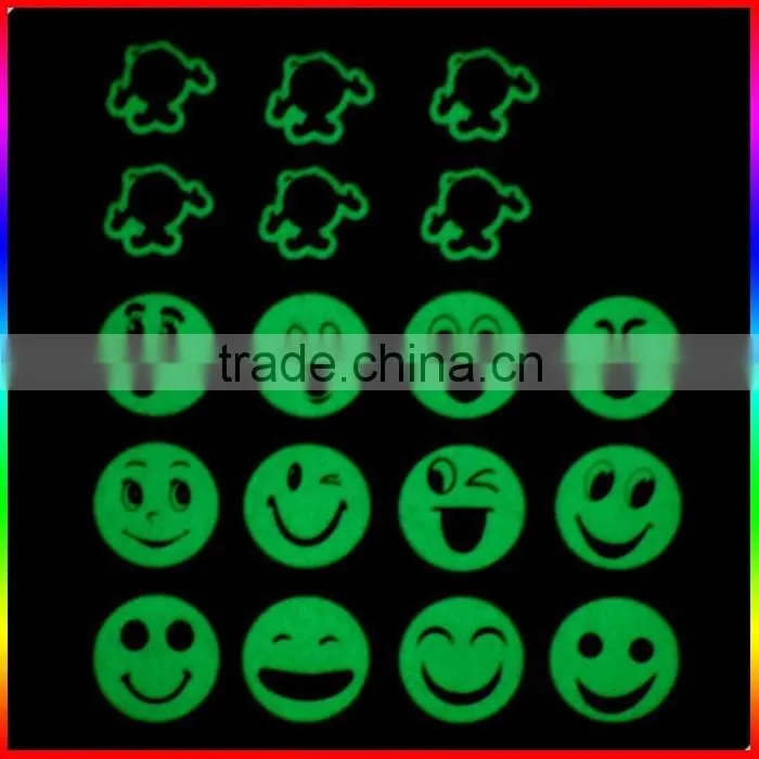self-adhesive glow in dark sticker film/glow in dark sticker