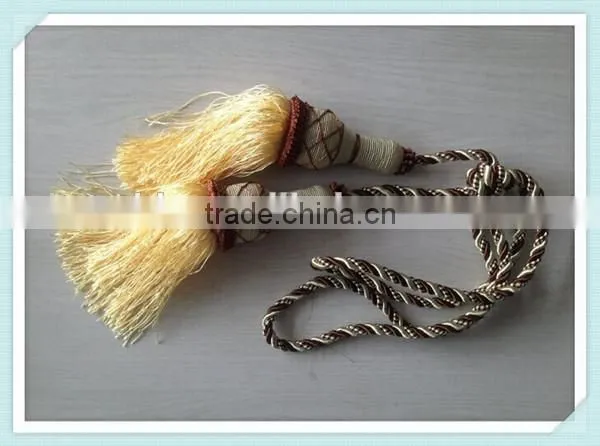 Decorative Twisted Curtain Tassel Tieback Cord, Rope For Curtain