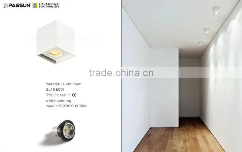 modern round ceiling downlight black painted surface mounted halogen downlight