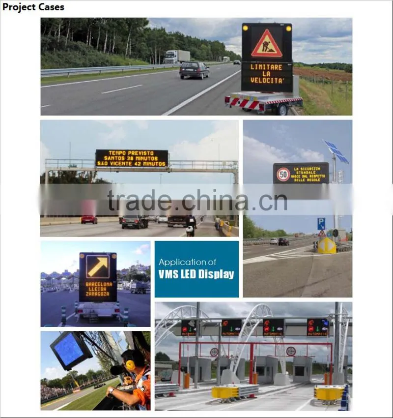P31.25 Amber color VMS variable message signs for traffic guidance