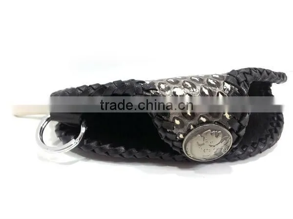 Python Leather Car Key Case Cute Key Wallet Leather Key Case