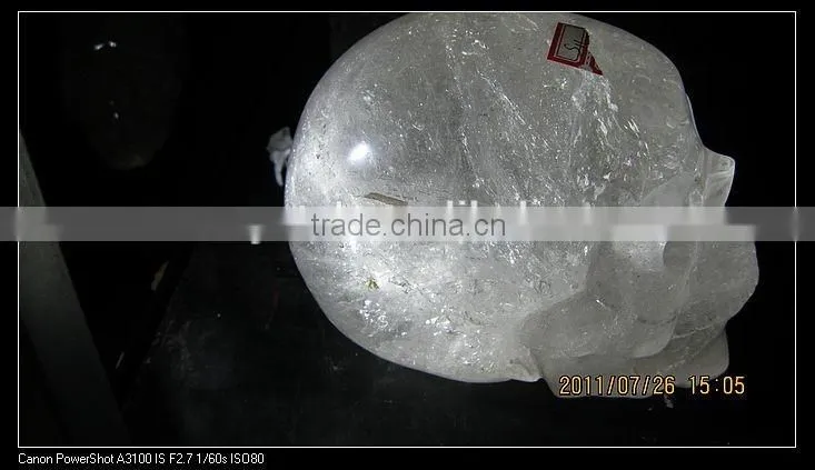 clear crystal skull for gift or fengshui