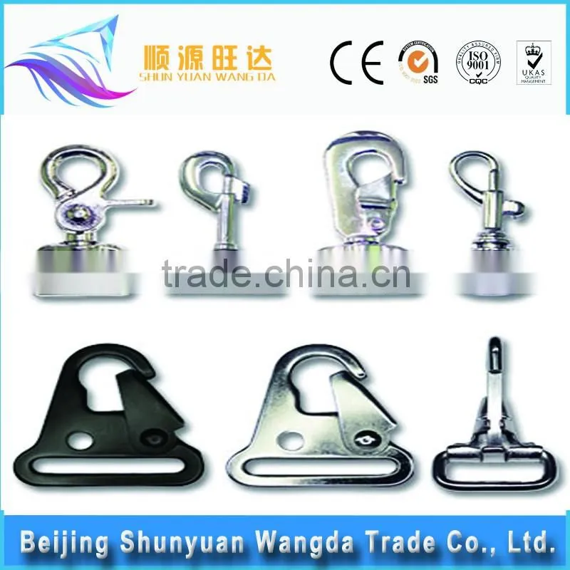 Hot selling wholesale fashion solid spring loaded hook unique metal swivel snap hook