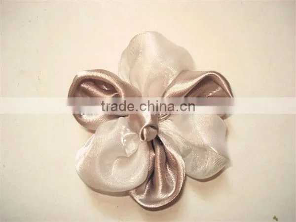 satin ribbon handmade artificial fabric flowers for dresses
