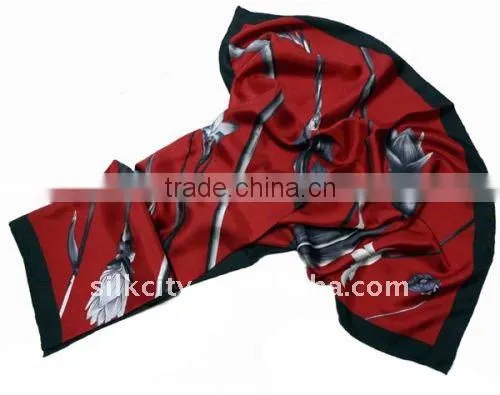 2011 Winter Newest Colorful Twill square silk Scarf