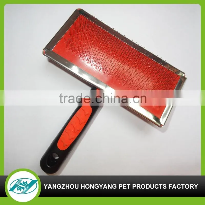 Natural firm bristle grooming dog brush