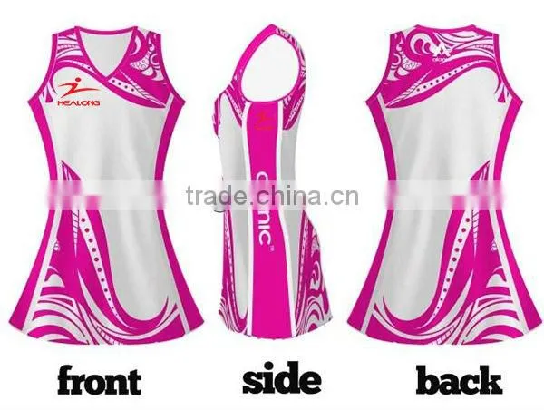 cheap custom sublimation netball dresses uniforms design