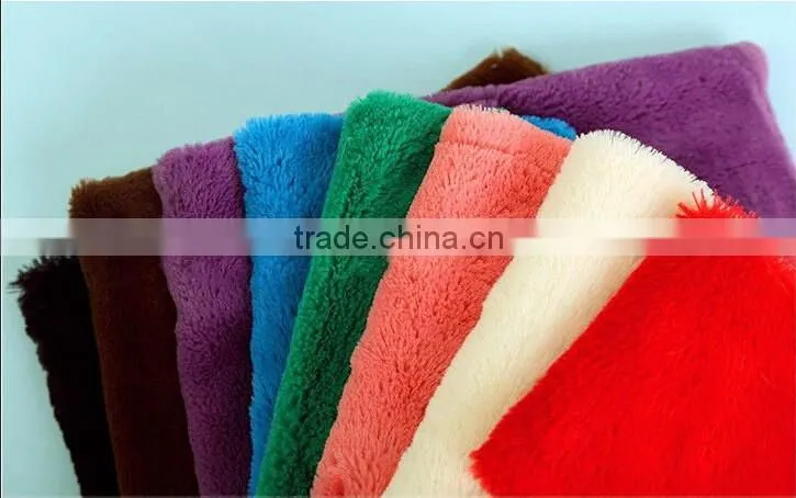 100% polyester knitting long pile pv plush fabric for felt/lining/Upholstery