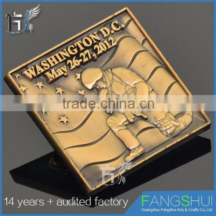 Factory direct supply metal army badges cheap wholesale
