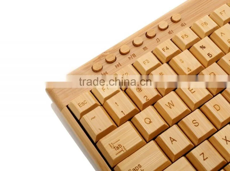 2016 new Bluetooth wireless bamboo keyboard and mouse / smart tv with wireless mouse and keyboard/ wireless