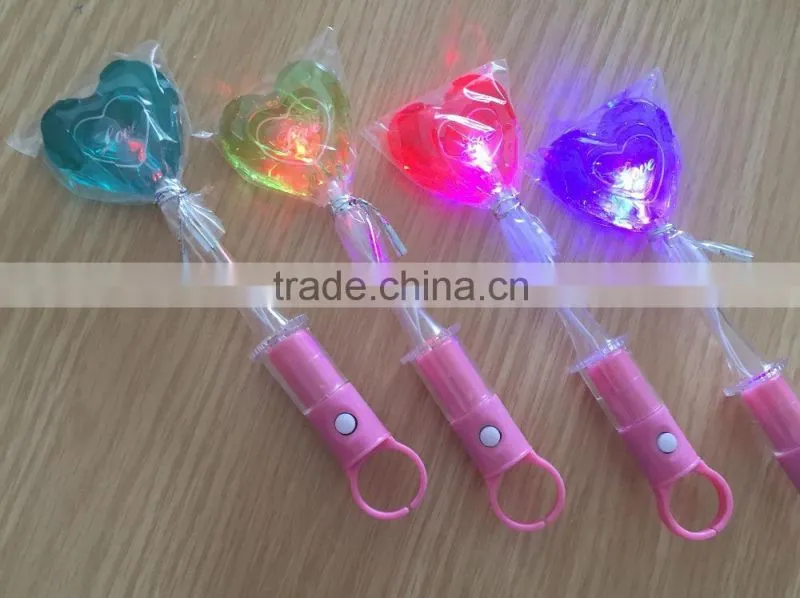 rose flower shape light up glow stick lollipop candy