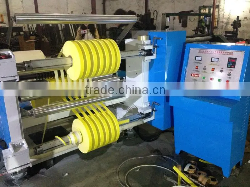 Computerized paper roll slitting rewinding machine (longitudinal cutting)