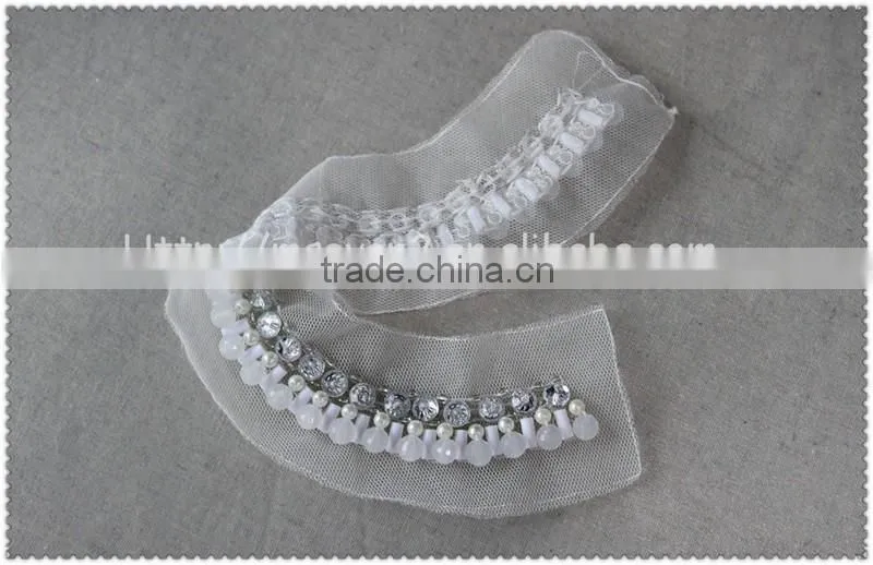 Latest design crystal rhinestone beaded collars, handmade elegant rehinestone beaded necklace
