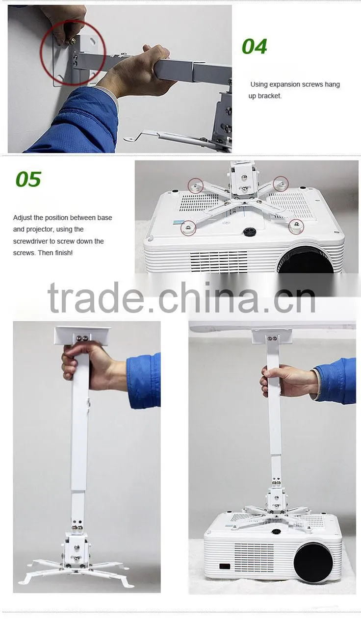 40-65cm New Extendable iron Ceiling Mount Bracket For DLP LCD Mini Projector
