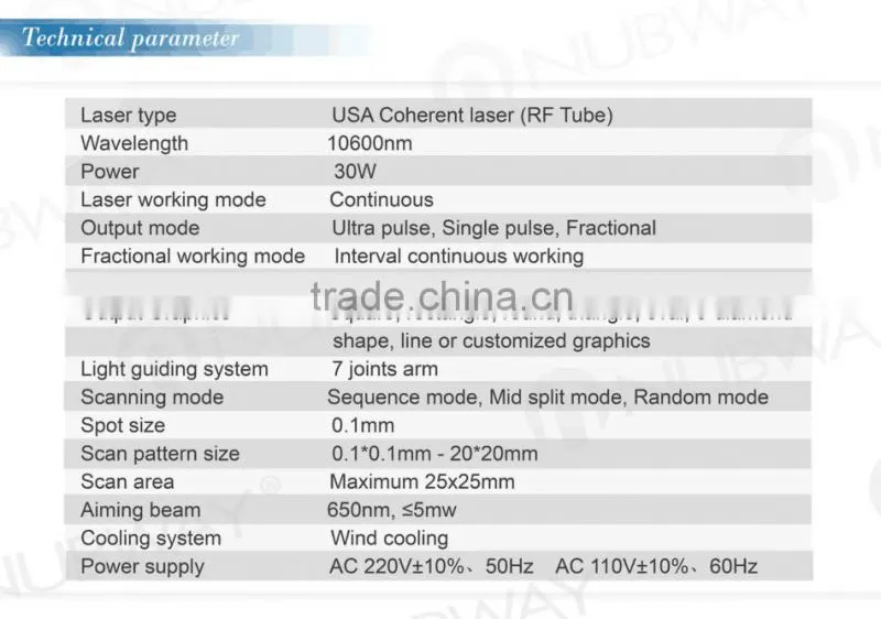 Fractional CO2 Laser Machine for skin resurfacing and scar removal