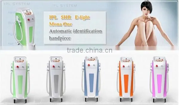 Promotion! Multifunctional 2 handles permanent hair removal SHR+SR and HR machine / e-light SHRlaser