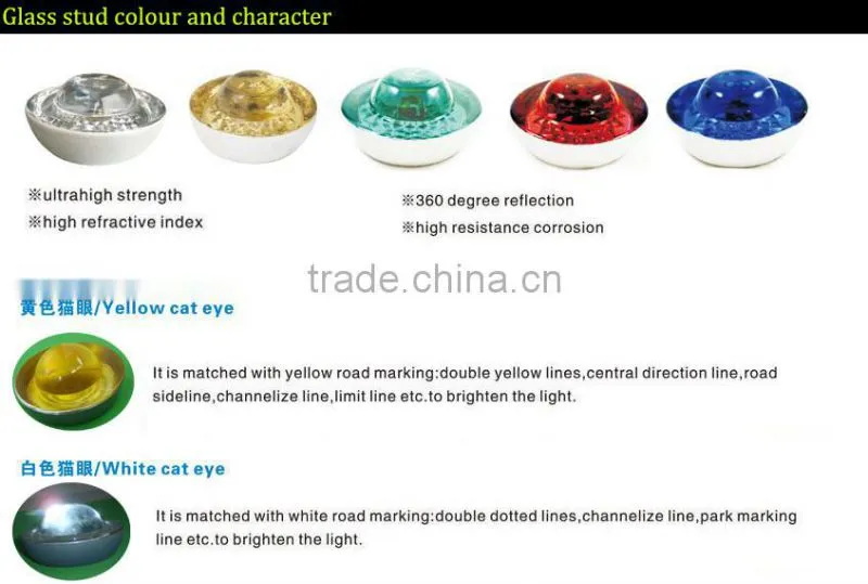 New road reflectors cat eyes glass model