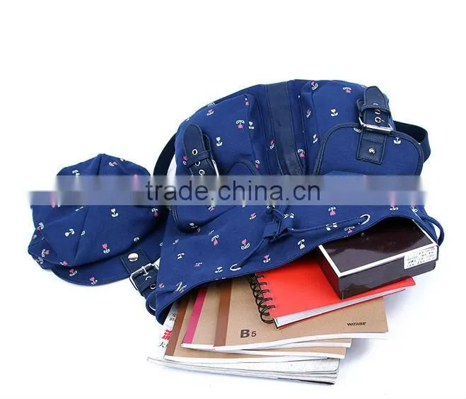 Small flower printed backpacks