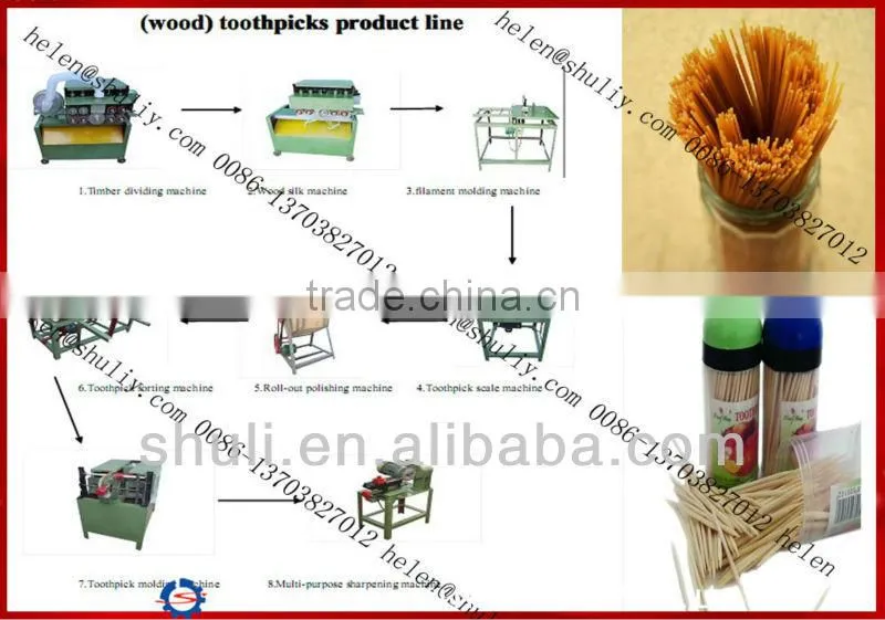 Automatic bamboo toothpick making machine/wood toothpick machine//0086-13703827012