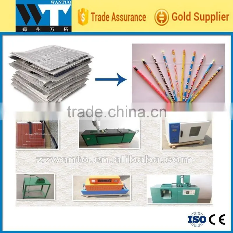 Waste paper pencil making machine production line