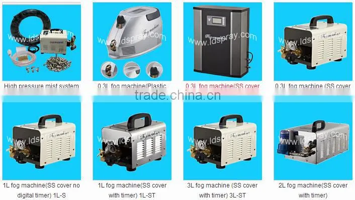 High pressure cooling fog pump