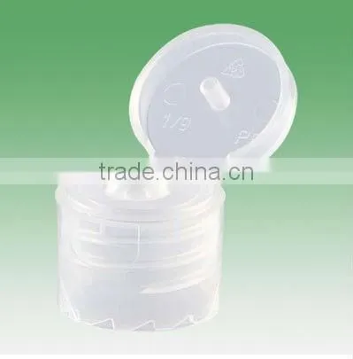 China 28/410 Plastic shiny sliver Flip Top Bottle Caps for Water Bottle