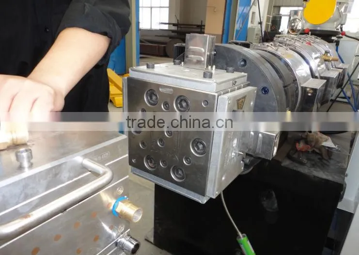 PVC window profile extrusion line