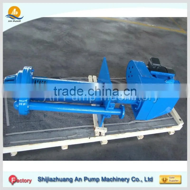Sump pump with vertical immersion for wet pit