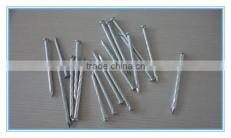 4 inch Galvanized steel nail grooved shank concrete nail from China facfory