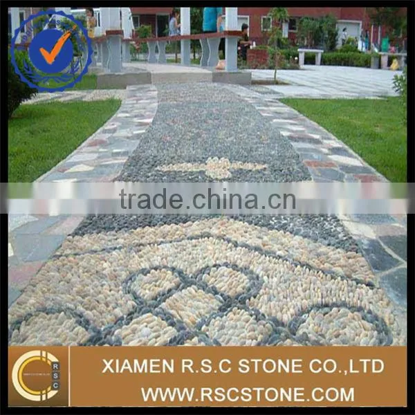 Stripe polished driveway pebble stone direct