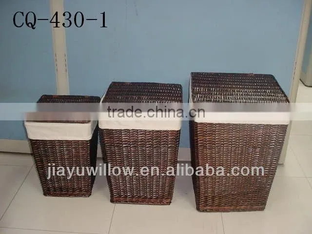 WILLOW LAUNDRY bin wicker laundry BASKETS for sales