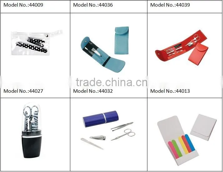 Aluminium promotional china manicure set nail pedicure set