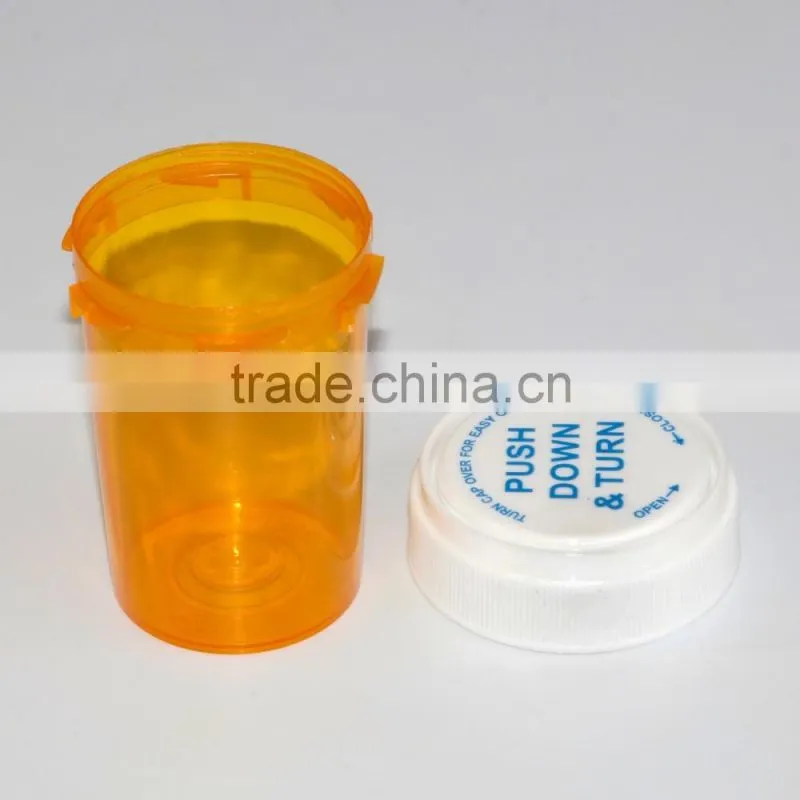 Disposable Plastic Vials with reversible caps