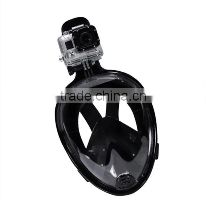 New Arrival Innovative Anti-Fog Dry Diving 180 Degree View Snorkeling Full Face Mask With Gopro Camera Gr10B