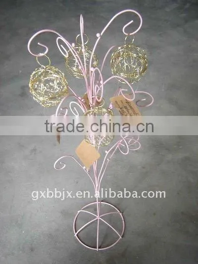 Pink wire hanging rack